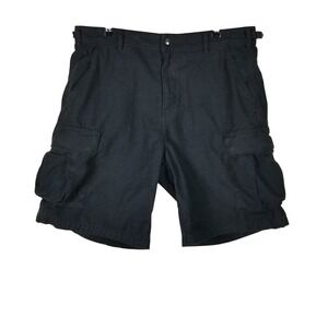 Supreme Cargo Shorts Mens Size 36 Black Adjustable Waist Cotton Streetwear